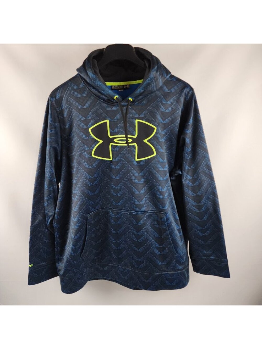 Under Armour Sweatshirt Mens 2XL Blue Multi Geometric Storm Hoodie